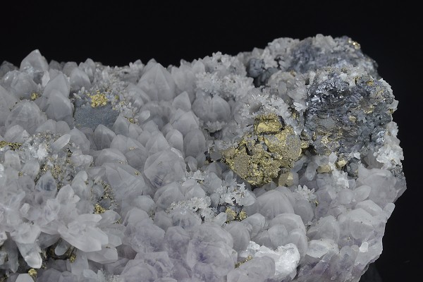 Quartz, Chalcopyrite, Galena, Sphalerite