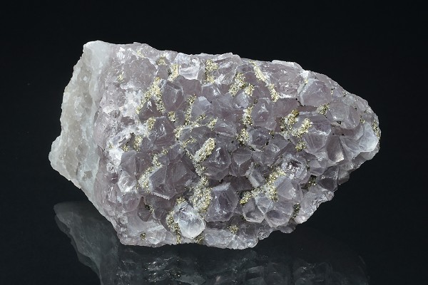 Quartz var.Amethyst, Pyrite
