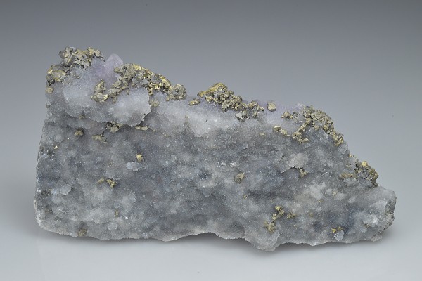 Quartz var.Amethyst, Chalcopyrite