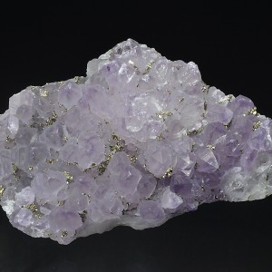 Quartz var.Amethyst, Pyrite
