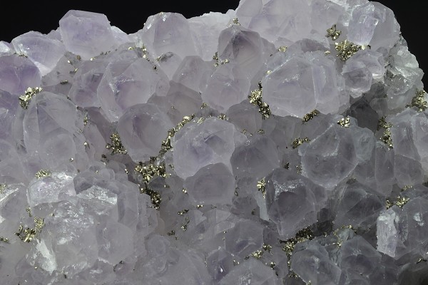 Quartz var.Amethyst, Pyrite