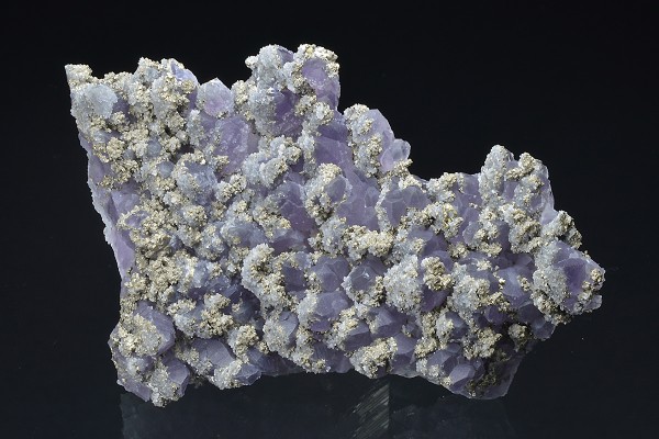 Quartz var.Amethyst, Chalcopyrite, Pyrite