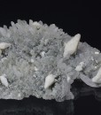 Calcite on Quartz, Pyrite