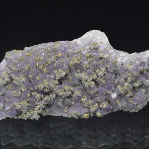Quartz var.Amethyst, Chalcopyrite