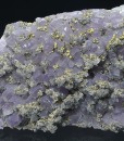 Quartz var.Amethyst, Chalcopyrite