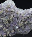 Quartz var.Amethyst, Chalcopyrite
