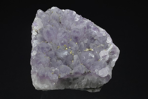 Quartz var.Amethyst, Chalcopyrite