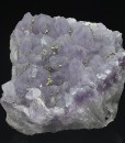 Quartz var.Amethyst, Chalcopyrite