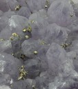 Quartz var.Amethyst, Chalcopyrite