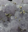 Quartz var.Amethyst, Chalcopyrite