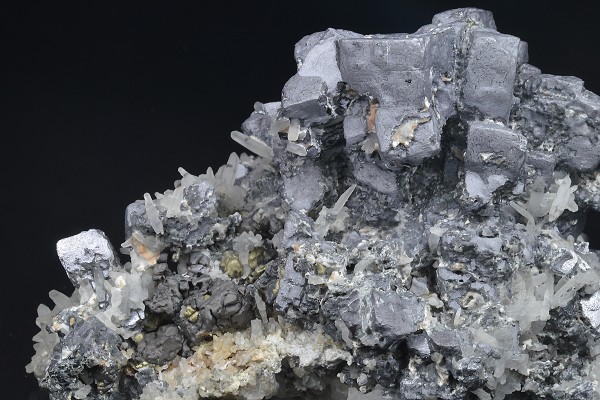 skeletal Galena, Quartz, Calcite