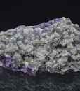Quartz var.Amethyst, Chalcopyrite