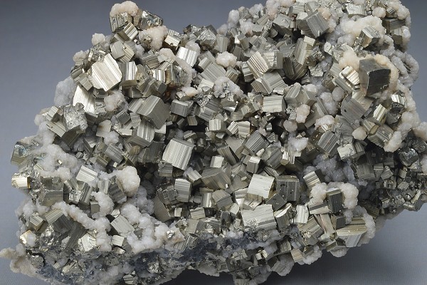Pyrite, Calcite