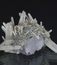 Quartz on Galena, Sphalerite