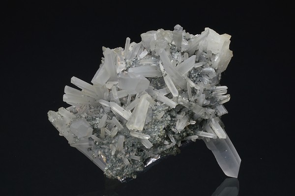 Quartz on Galena, Sphalerite
