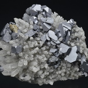 Quartz, Galena, gem Sphalerite var.Cleiophane, Pyrite
