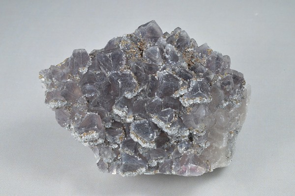 Quartz var.Amethyst, Chalcopyrite