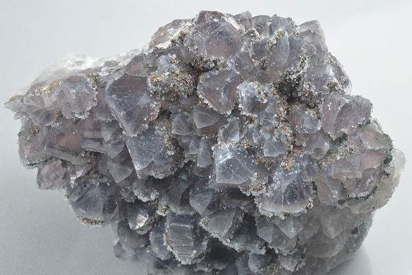 Quartz var.Amethyst, Chalcopyrite