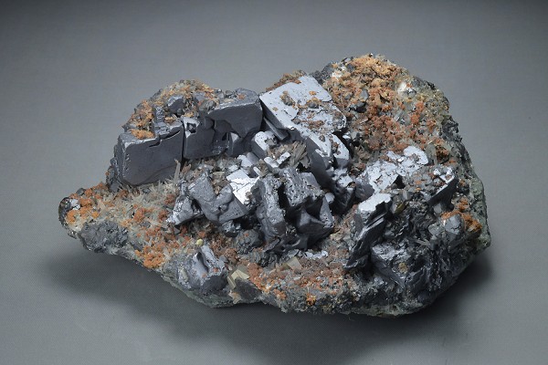 skeletal Galena, gem Sphalerite var.Cleiophane, Quartz, Siderite