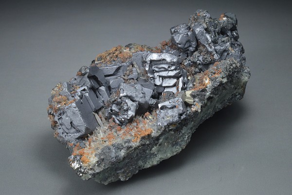 skeletal Galena, gem Sphalerite var.Cleiophane, Quartz, Siderite