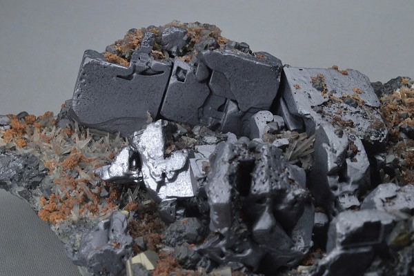 skeletal Galena, gem Sphalerite var.Cleiophane, Quartz, Siderite