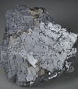 gem Sphalerite var.Cleiophane on twinned Galena