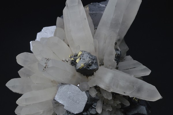 Quartz, Galena, Pyrite, Chalcopyrite, Siderite