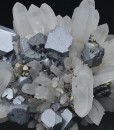 Quartz, Galena, Pyrite, Chalcopyrite, Siderite