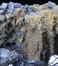 melted habit Galena, Calcite, Quartz