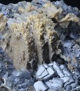 melted habit Galena, Calcite, Quartz