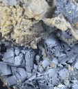 melted habit Galena, Calcite, Quartz