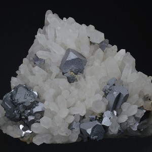 Quartz, gem Sphalerite var.Cleiophane, Galena, Pyrite, Chalcopyrite