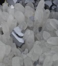 truncated Galena on Quartz, Pyrite, Sphalerite, Chalcopyrite