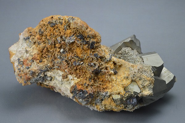 Pyrite, Calcite, Quartz