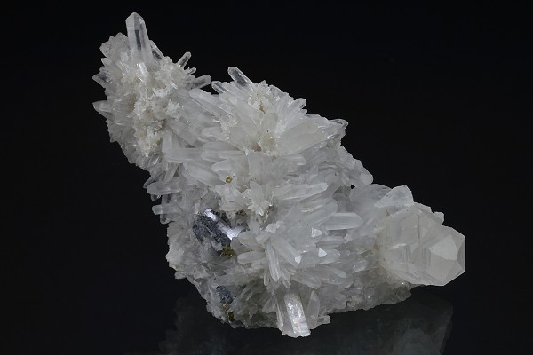 Galena and Chalcopyrite on Quartz