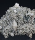 Calcite on Quartz, Pyrite