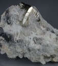 Pyrite on Quartz, Calcite