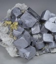 Galena on Quartz, Chalcopyrite