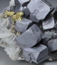 Galena on Quartz, Chalcopyrite