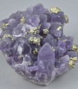 Quartz var.Amethyst, Chalcopyrite