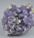 Quartz var.Amethyst, Chalcopyrite