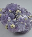 Quartz var.Amethyst, Chalcopyrite
