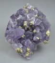 Quartz var.Amethyst, Chalcopyrite