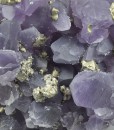 Quartz var.Amethyst, Chalcopyrite