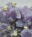 Quartz var.Amethyst, Chalcopyrite