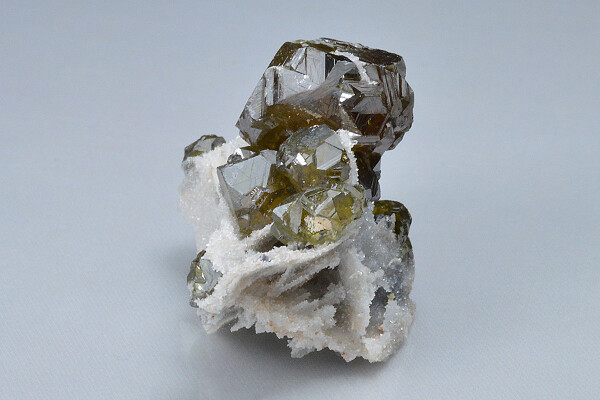 Cleiophane on Quartz, Galena - floater