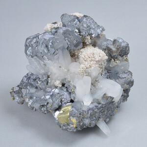 Sphalerite, Quartz, Rhodochrosite, Galena, Chalcopyrite