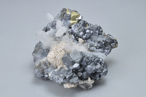 Sphalerite, Quartz, Rhodochrosite, Galena, Chalcopyrite