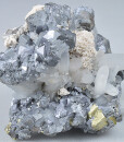 Sphalerite, Quartz, Rhodochrosite, Galena, Chalcopyrite