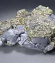 Chalcopyrite and Sphalerite on melted habit Galena